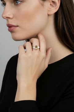 Fancy Brown-Yellow Dia Pearshape Engagement Ring Carats 2.05