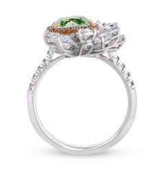 Fancy Brownish Greenish Yellow Diamond Ring, 3.19 Carats