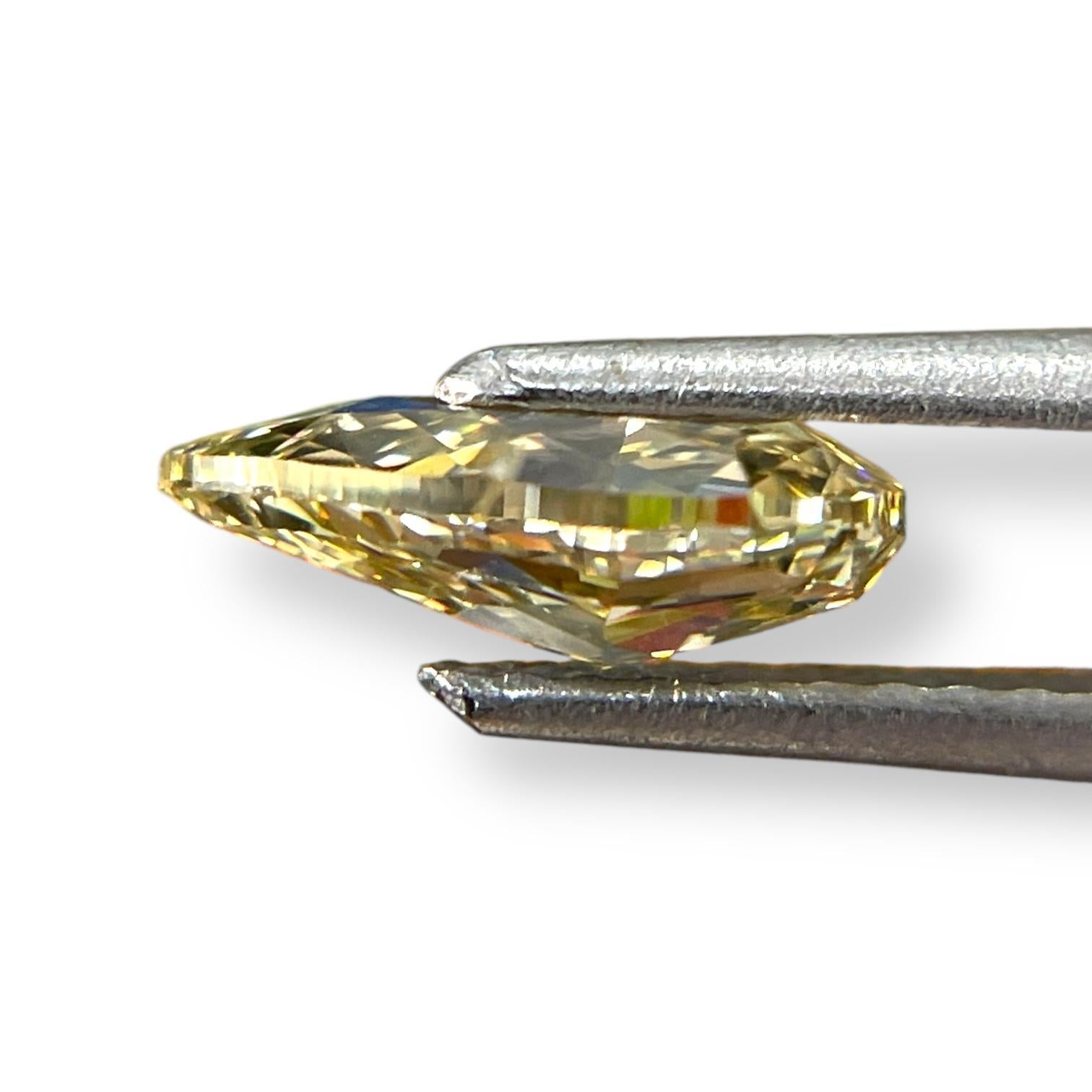 Diamante natural de 1,21 ct con certificado GIA amarillo verdoso pardusco fantasía en Excelente estado para la venta en New York, NY