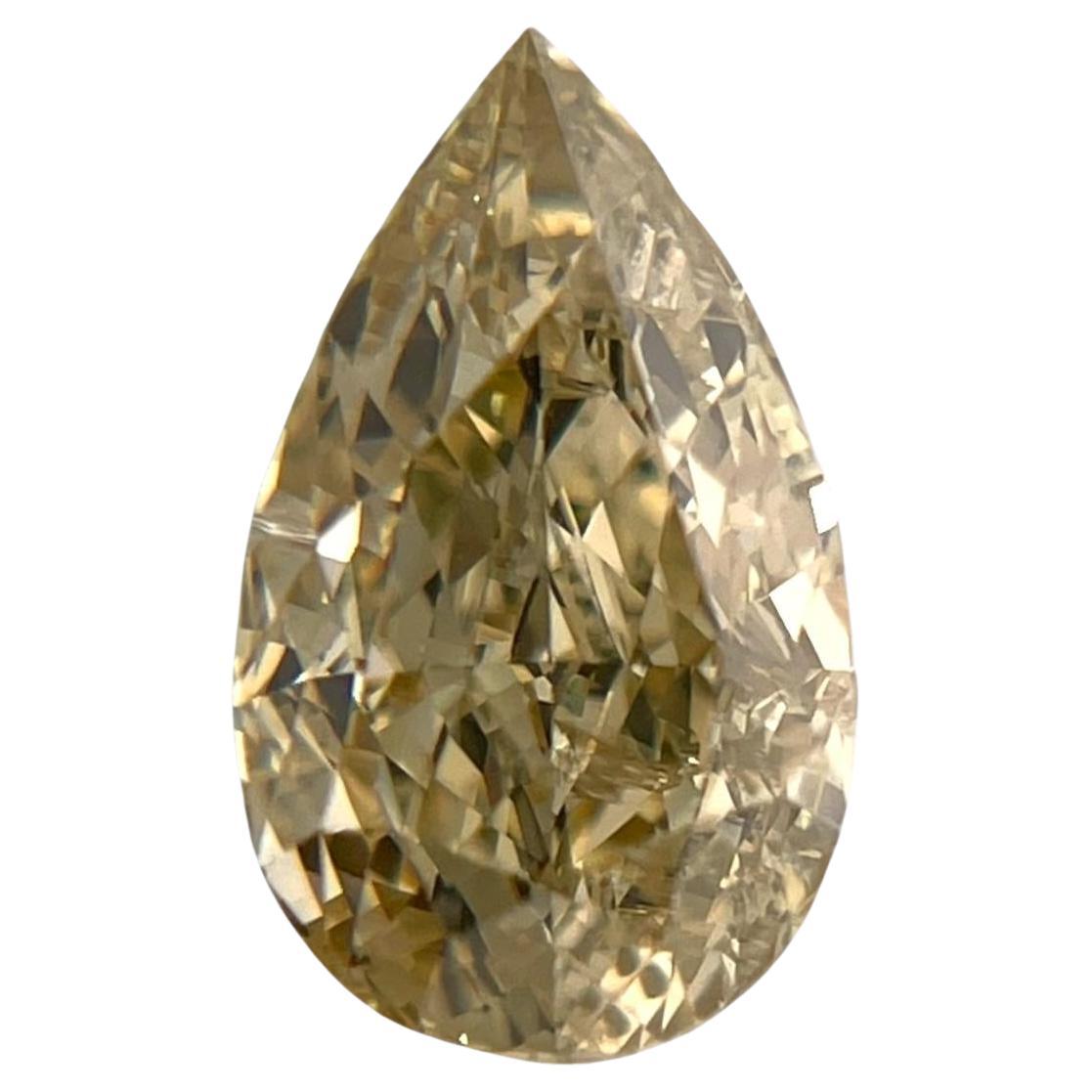 Diamante natural de 1,21 ct con certificado GIA amarillo verdoso pardusco fantasía en venta