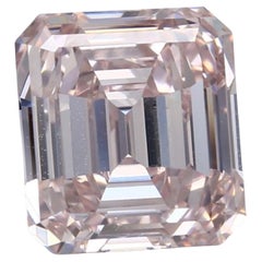 Fancy Brownish Pink 6 Carat Emerald Cut Diamond Ring