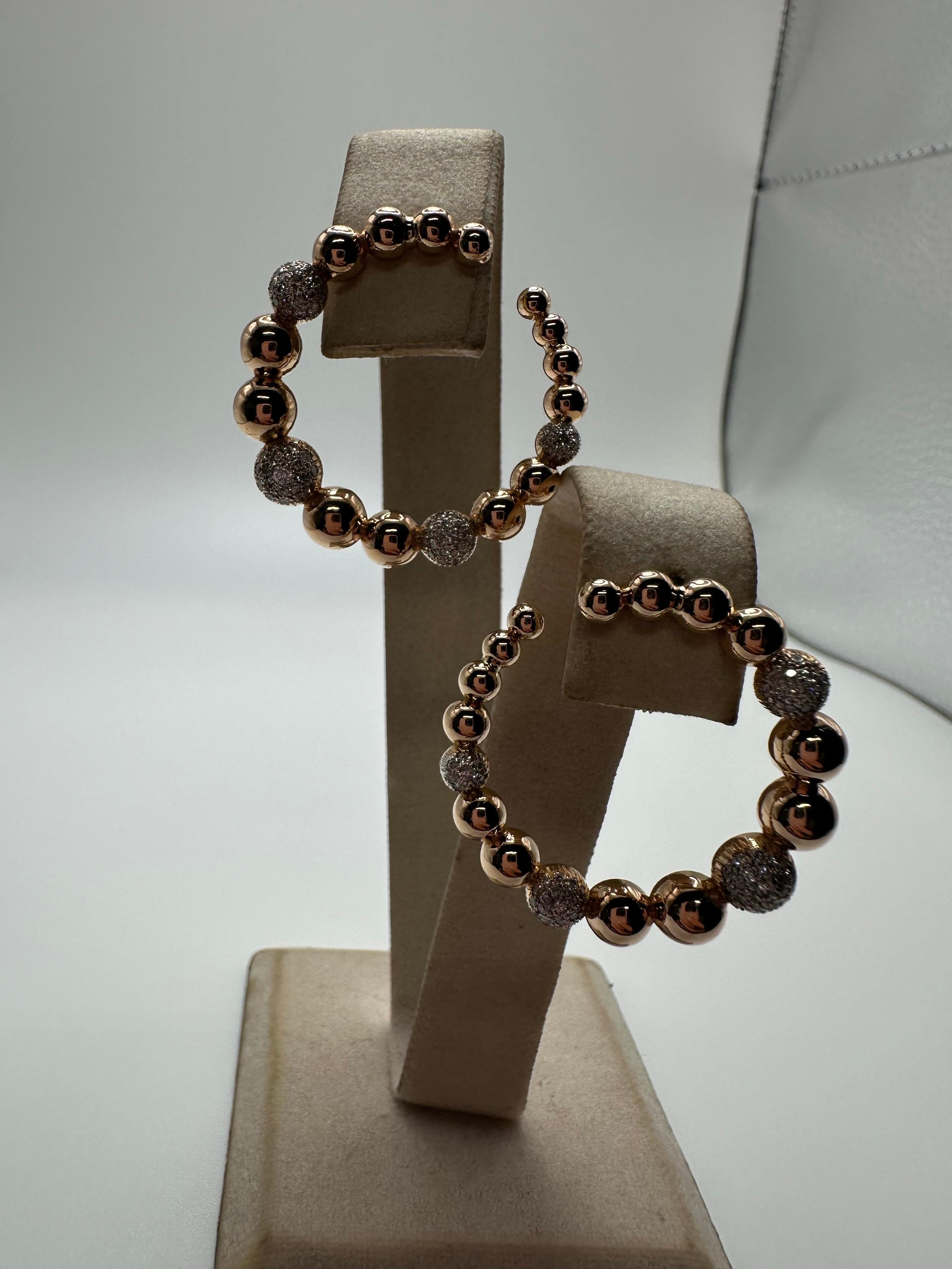 Taille brillant Boucles d'oreilles bulle fantaisie 2024 best seller diamant boucles d'oreilles en or 14 carats en vente