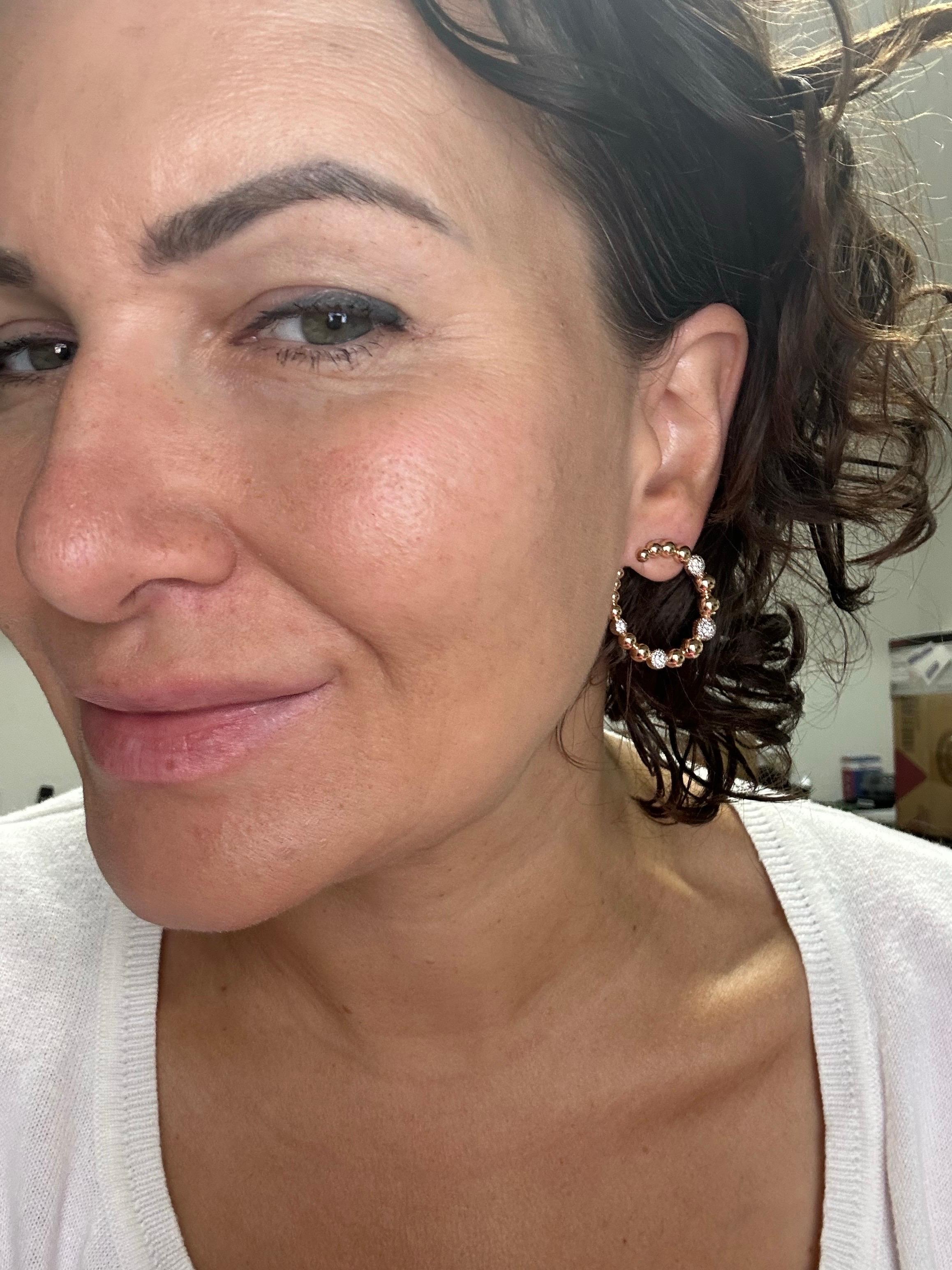 Boucles d'oreilles bulle fantaisie 2024 best seller diamant boucles d'oreilles en or 14 carats en vente 2