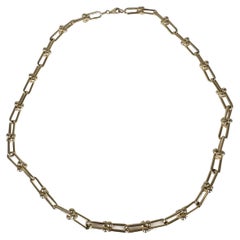 Fancy chain necklace solid gold 14KT link necklace custom design