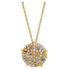 Fancy Champagne Diamond Necklace in 18k Yellow Gold