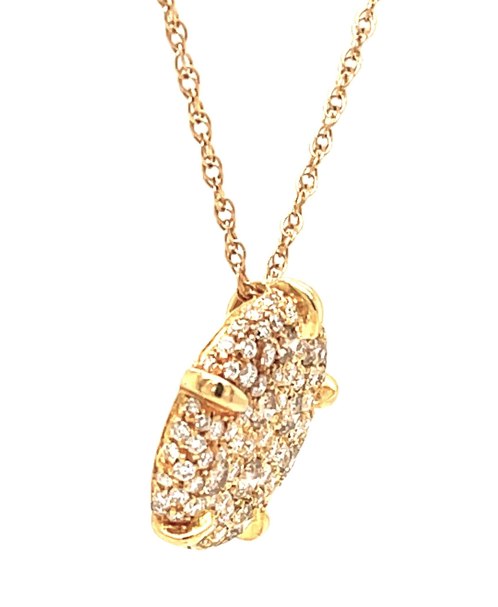 Natural diamonds come in all shapes, sizes and colors! This sparkling necklace is handmade in 18k yellow gold and pave set with a combination of diamonds with colorless and gorgeous champagne hues. It is perfect for every day wear and  will make you