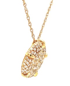 Fancy Champagne Diamond Necklace in 18k Yellow Gold