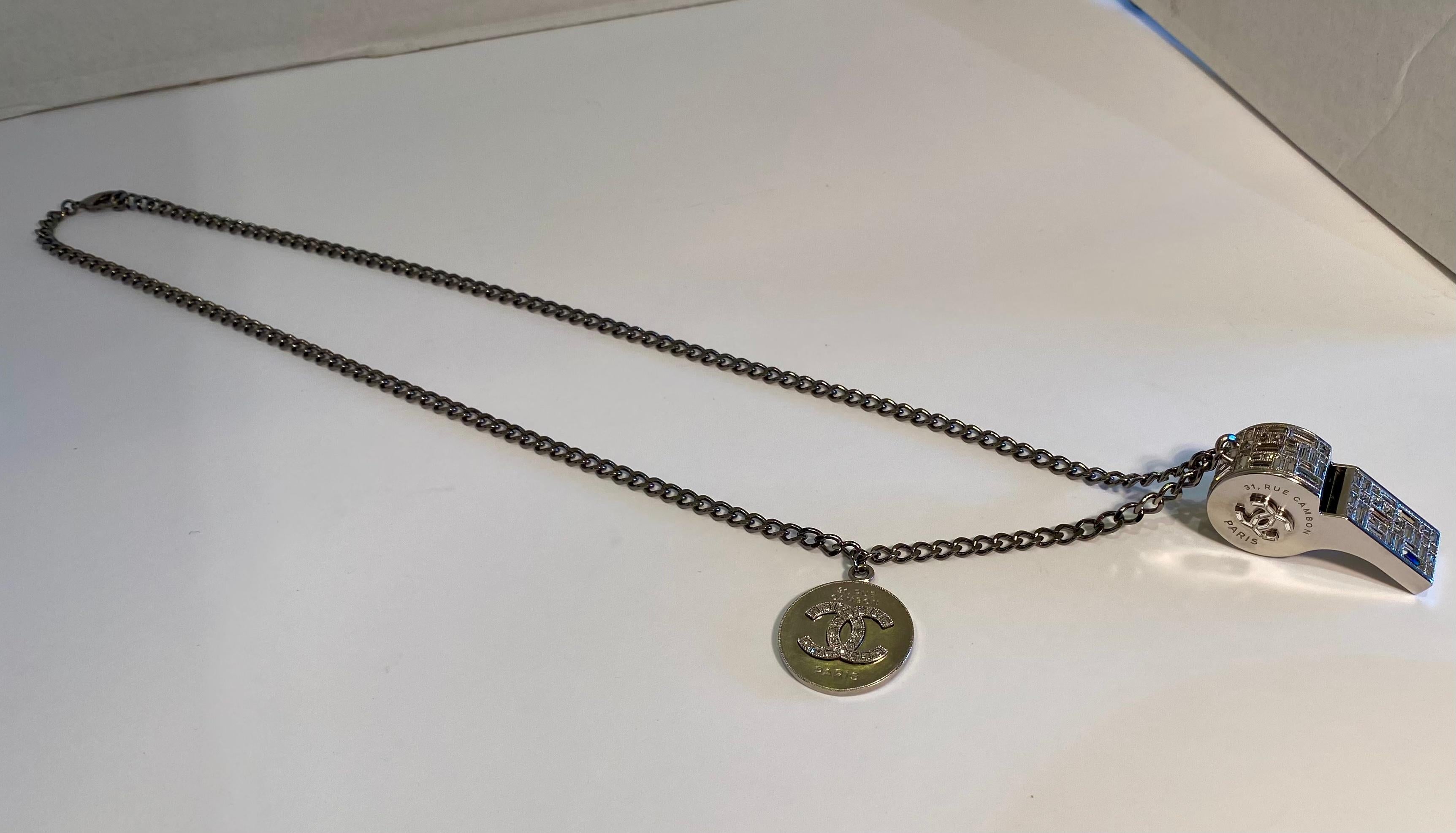 Fancy Chanel Whistle Pendant with CC Medallion Necklace Chain Spring/Summer 2015 1