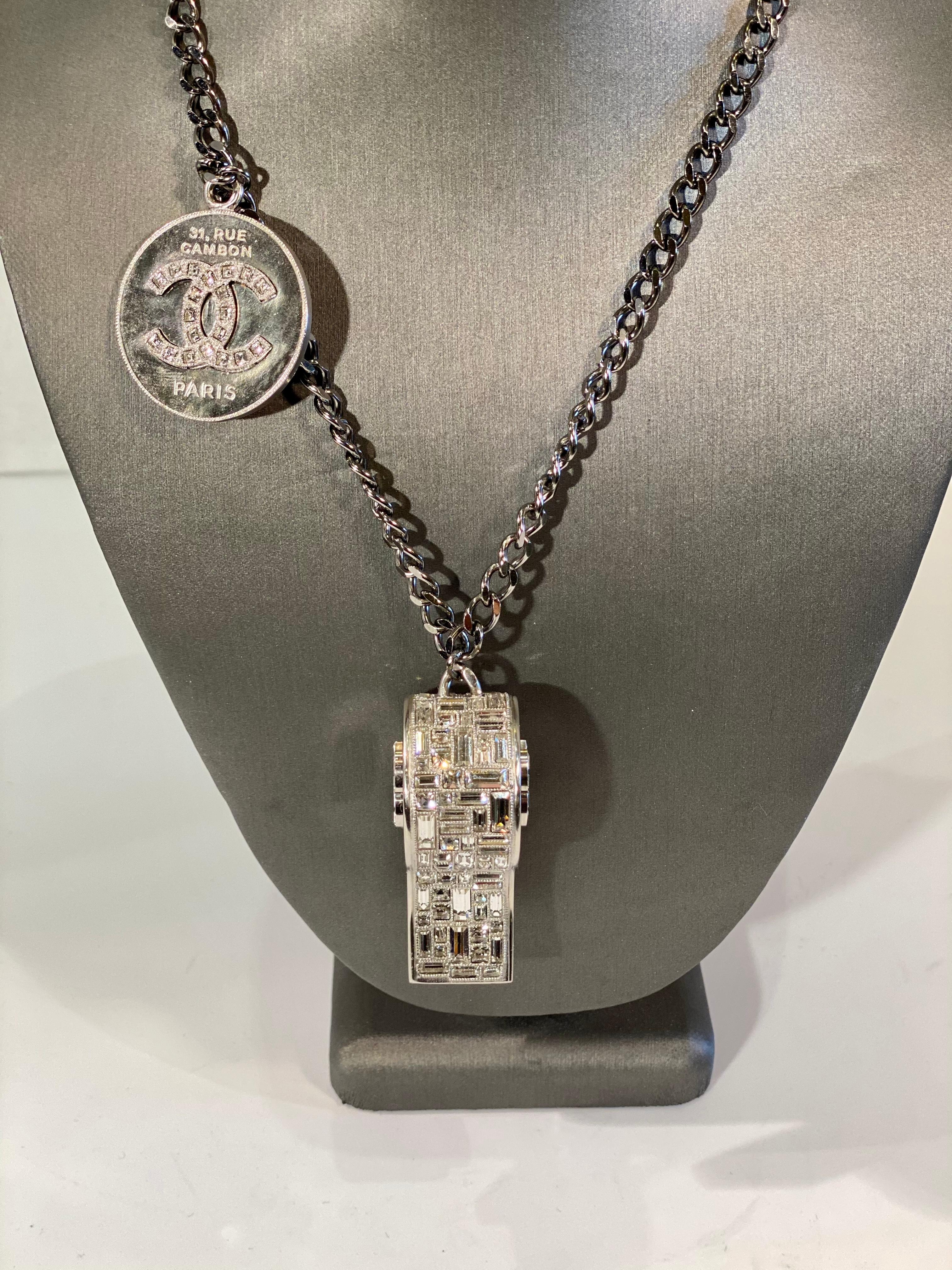 Fancy Chanel Whistle Pendant with CC Medallion Necklace Chain Spring/Summer 2015 2