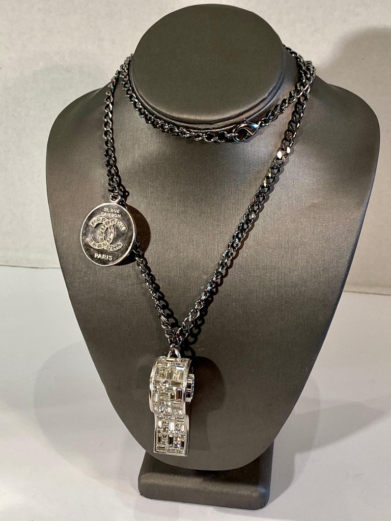 Fancy Chanel Whistle Pendant With CC Medallion Necklace Chain Spring ...