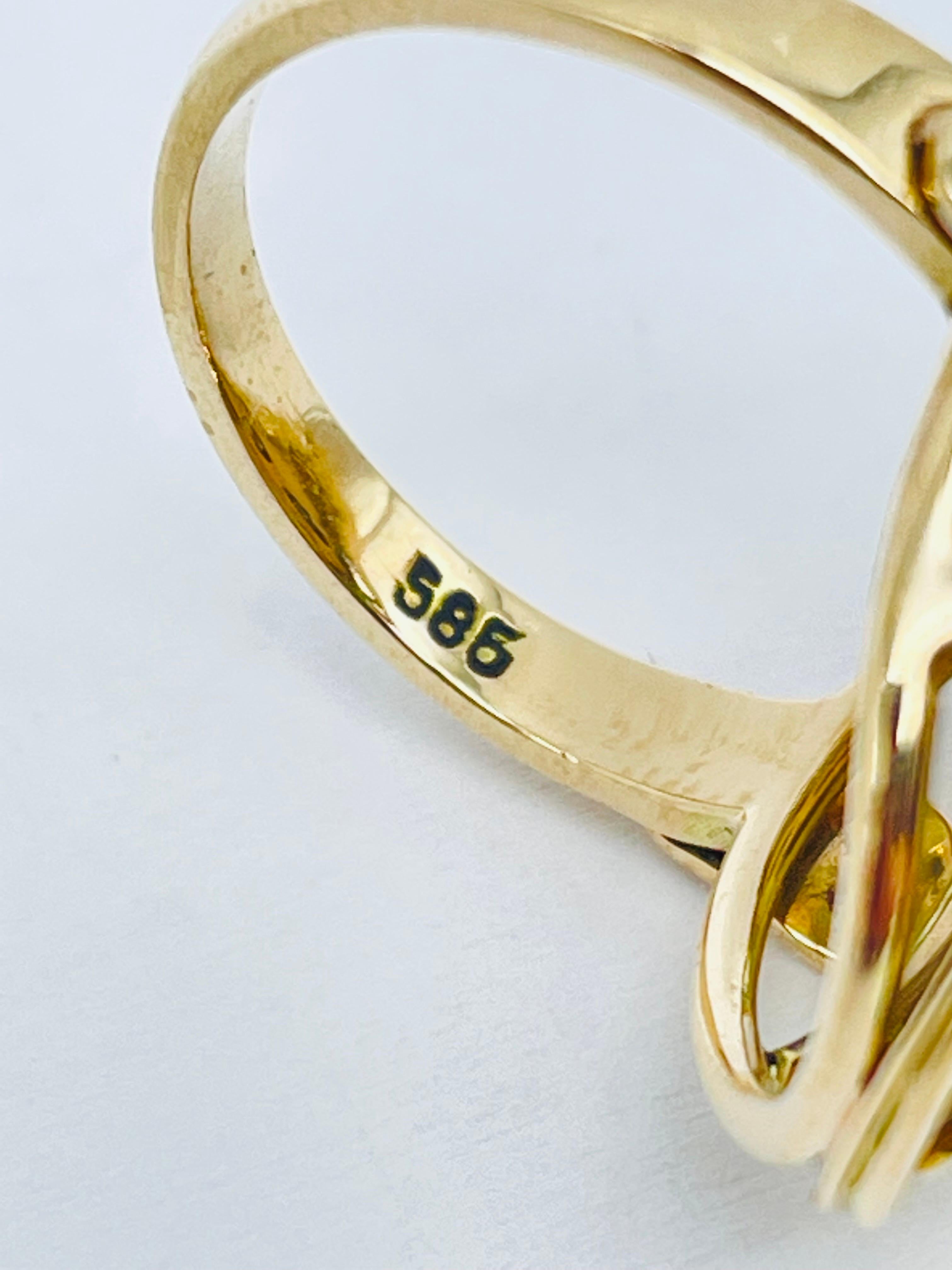 Fancy Cocktail Ring/Garden Ring 14k Gold Ring For Sale 7