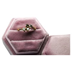 Fancy color diamond cluster ring yellow gold