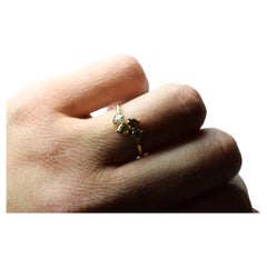 Fancy color diamond cluster ring yellow gold
