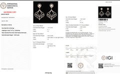 Orecchini pendenti con diamanti naturali di colore fantasia in oro massiccio 14 carati (certificati)
