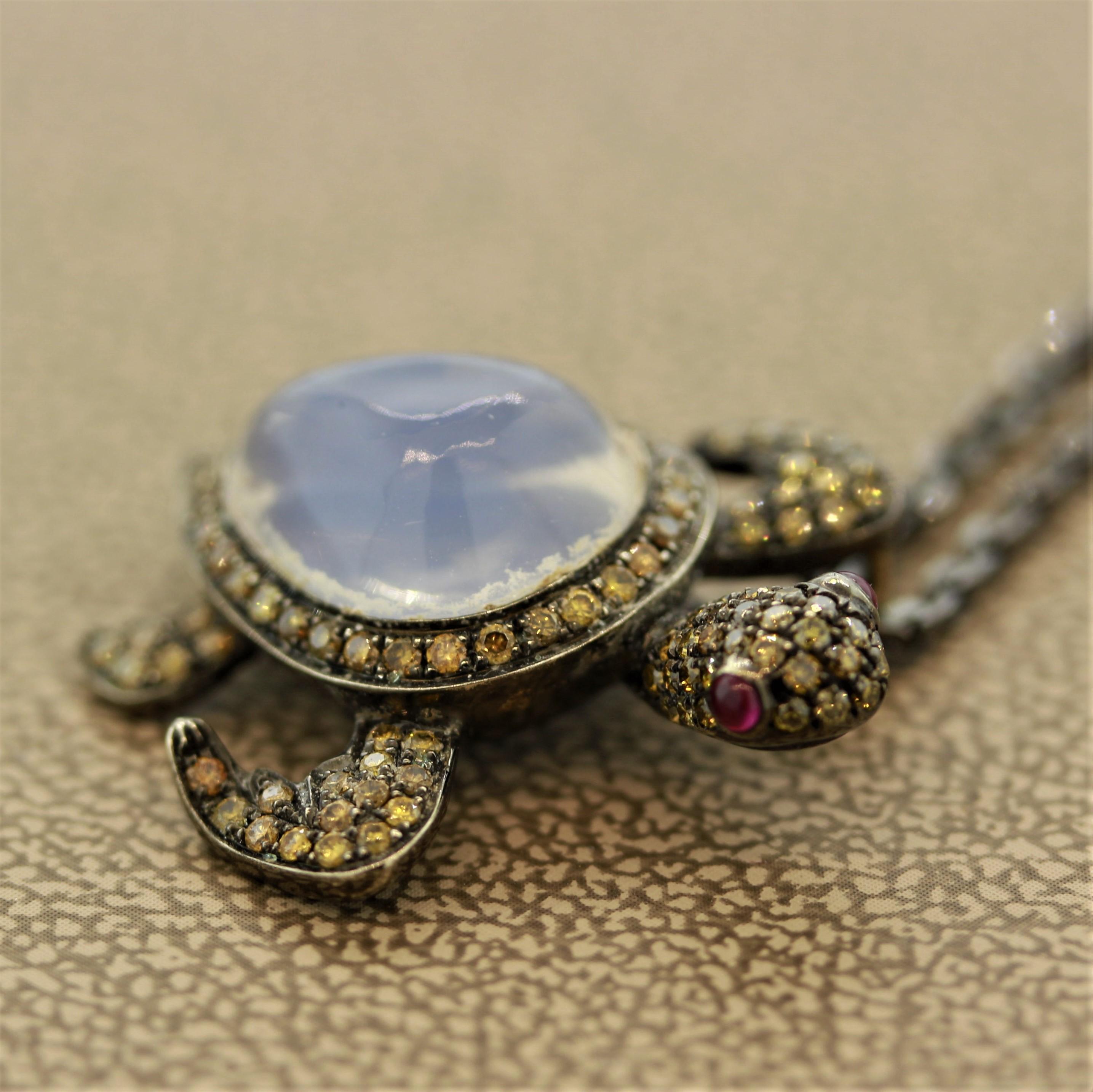 sea turtle diamond necklace