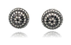 Fancy colored Diamond Stud Earrings in 18KW Gold