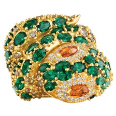 Fancy-Colored Sapphire Mythology Collection Medusa Ring by Madstone