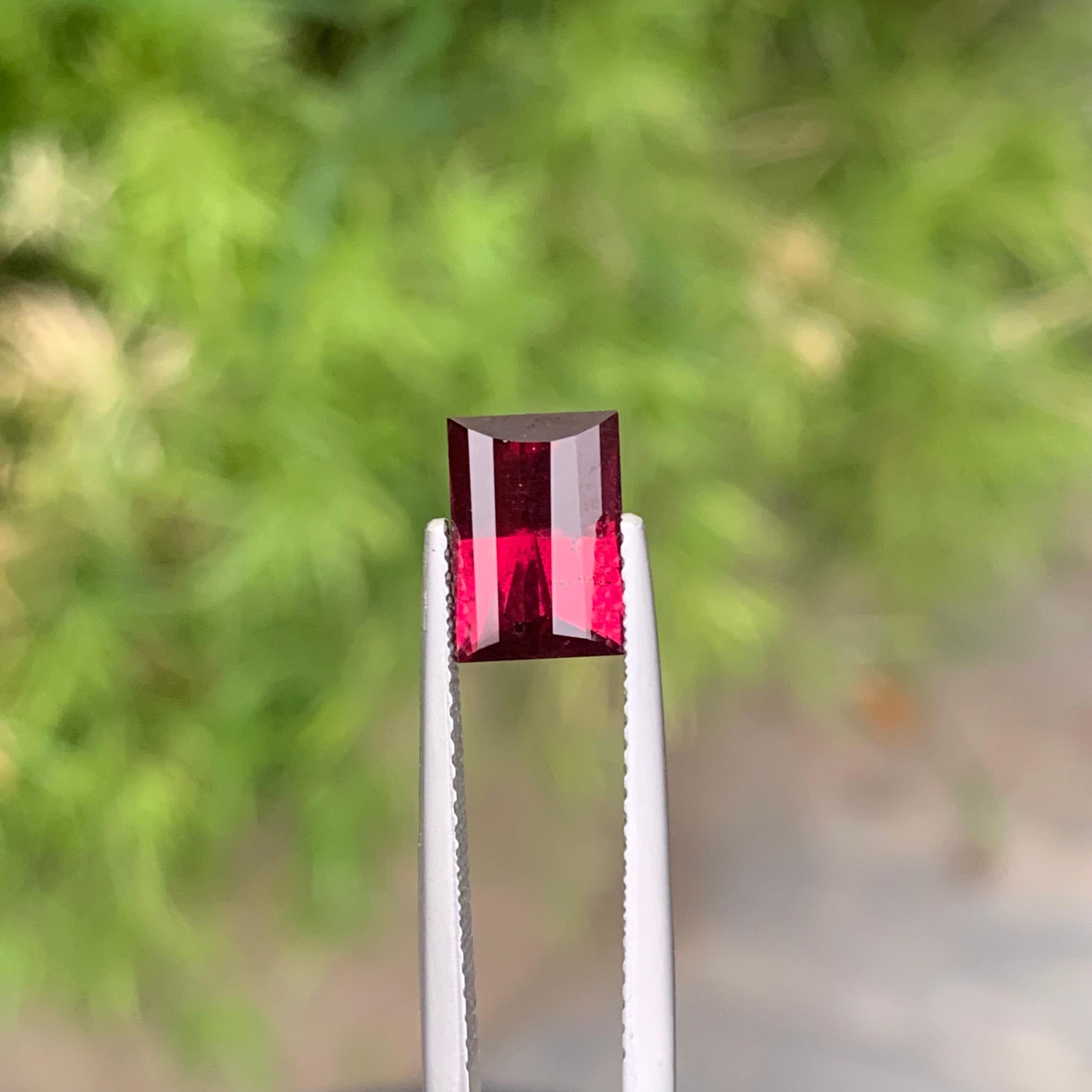 Gema de granate rojo granada rodolita suelta natural de 2,75 quilates, talla fantasía en venta 8