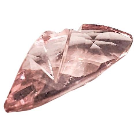 Bague en or jaune 18 carats Morganite et diamant, taille fantaisie 3,96 carats en vente 4