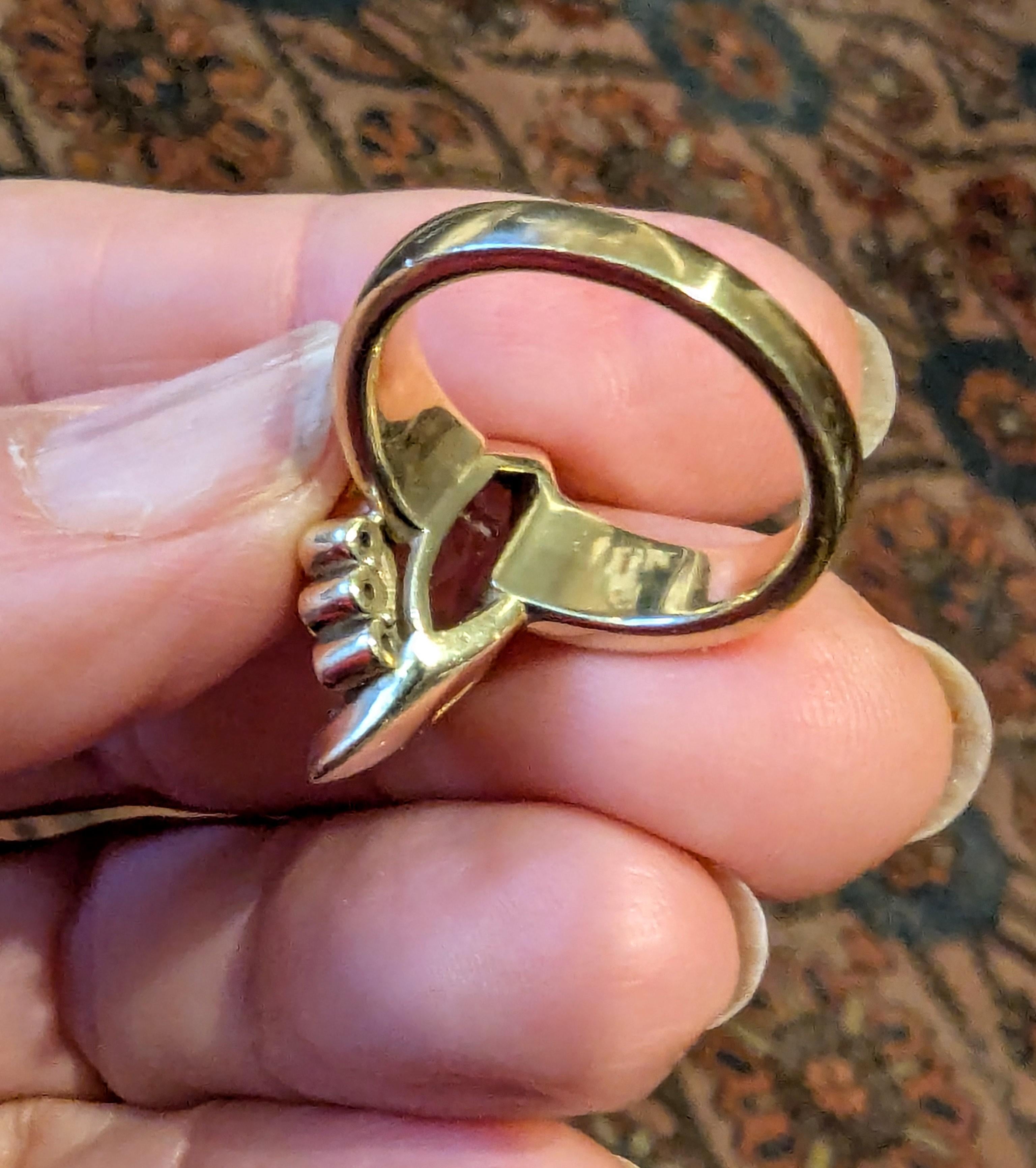 Bague en or jaune 18 carats Morganite et diamant, taille fantaisie 3,96 carats en vente 3