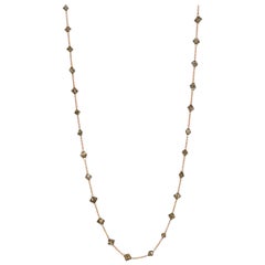 Fancy-Cut Brown Diamond Chain Necklace '12.39 Carat'