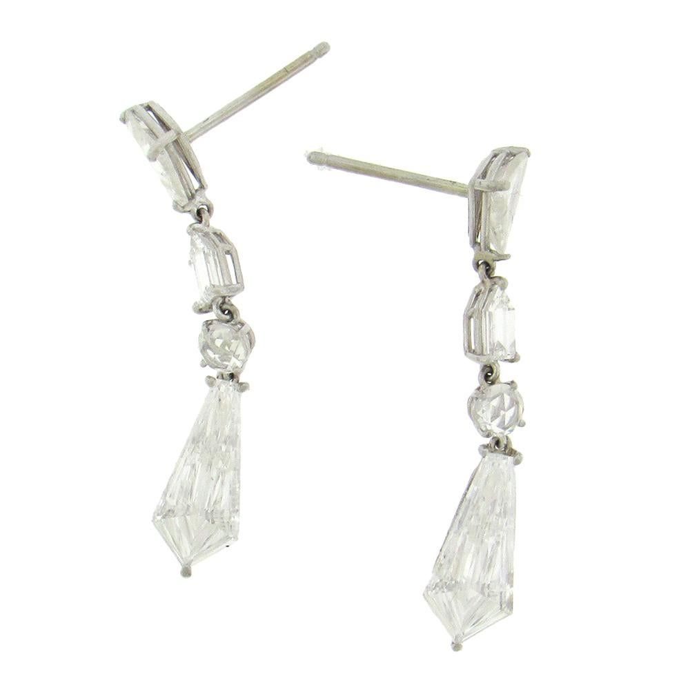 Women's Fancy Cut Diamond Chandelier Earrings