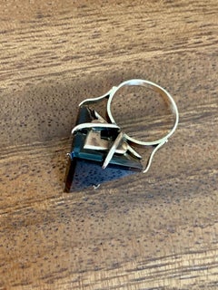 Fancy Cut Triangle-Shaped Smoky Topaz 14 Karat Yellow Gold Ring