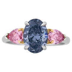 Fancy Deep Blue Diamond Ring, 1.50 Carats