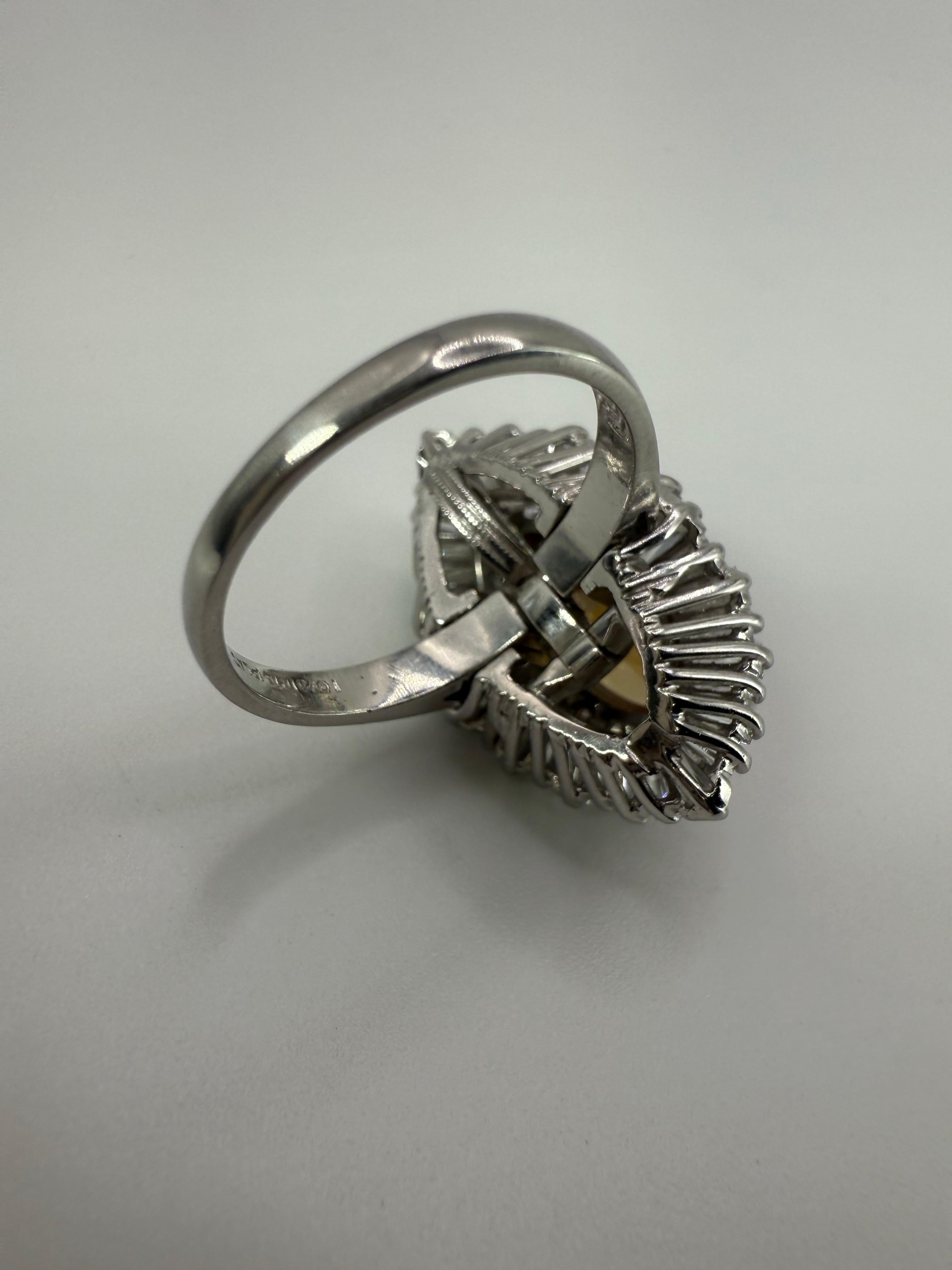 Anello con diamante arancione intenso GIA 1,92ct TROVATO RARO in vendita 5