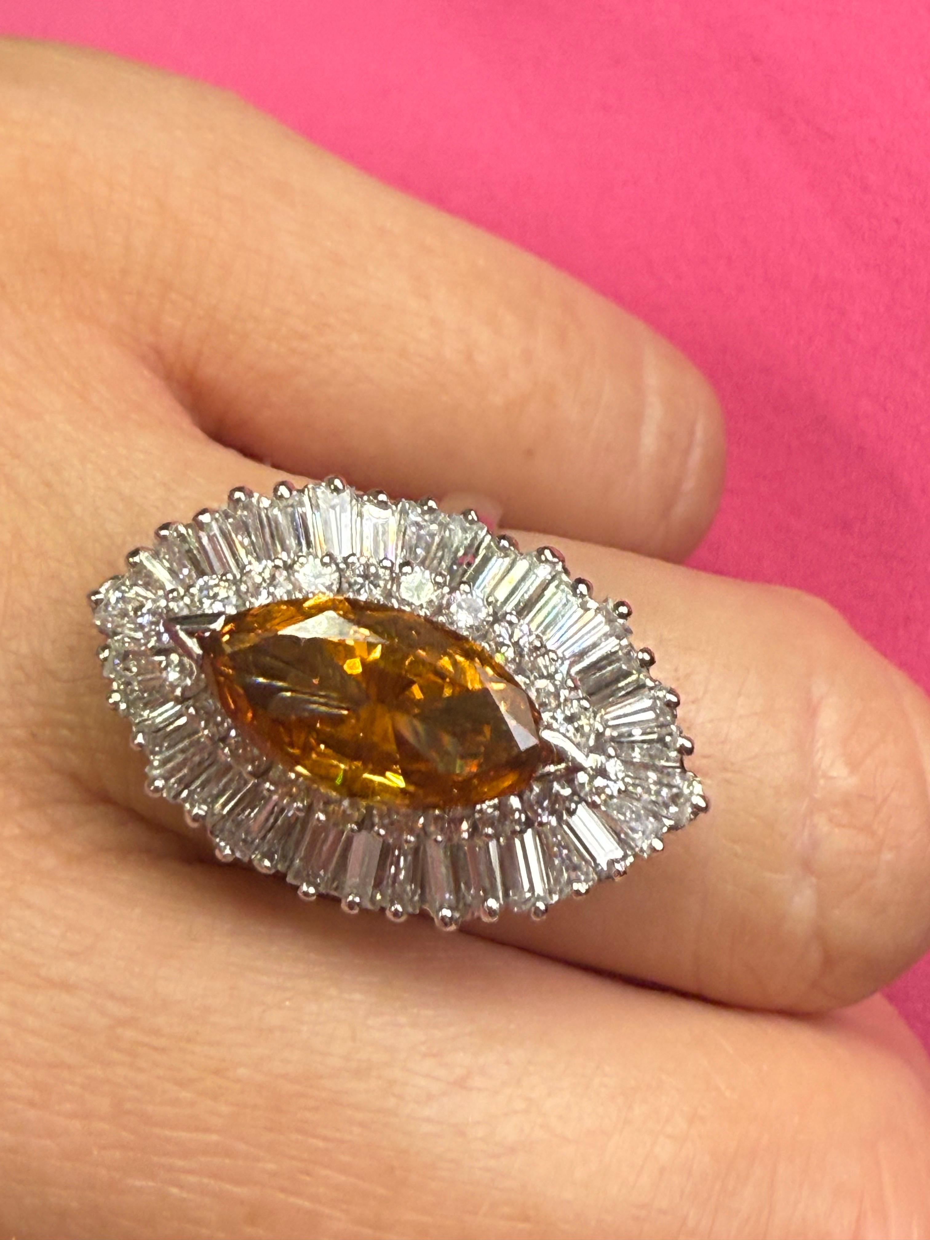 Anello con diamante arancione intenso GIA 1,92ct TROVATO RARO In condizioni Nuovo in vendita a Jupiter, FL