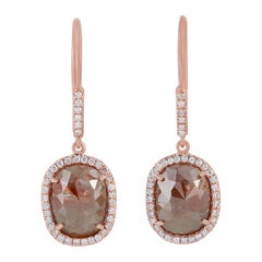 Fancy Diamond 18 Karat Gold Earrings
