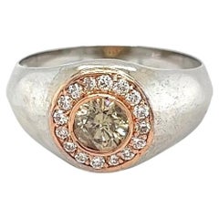 Bold Ring mit ausgefallenem Diamanten, 14kt 