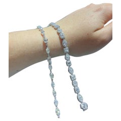Fancy Diamond Bracelet Marquise & Oval 12.59 Carat,  IGI certified