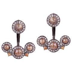 Boucles d'oreilles fantaisie veste en diamants