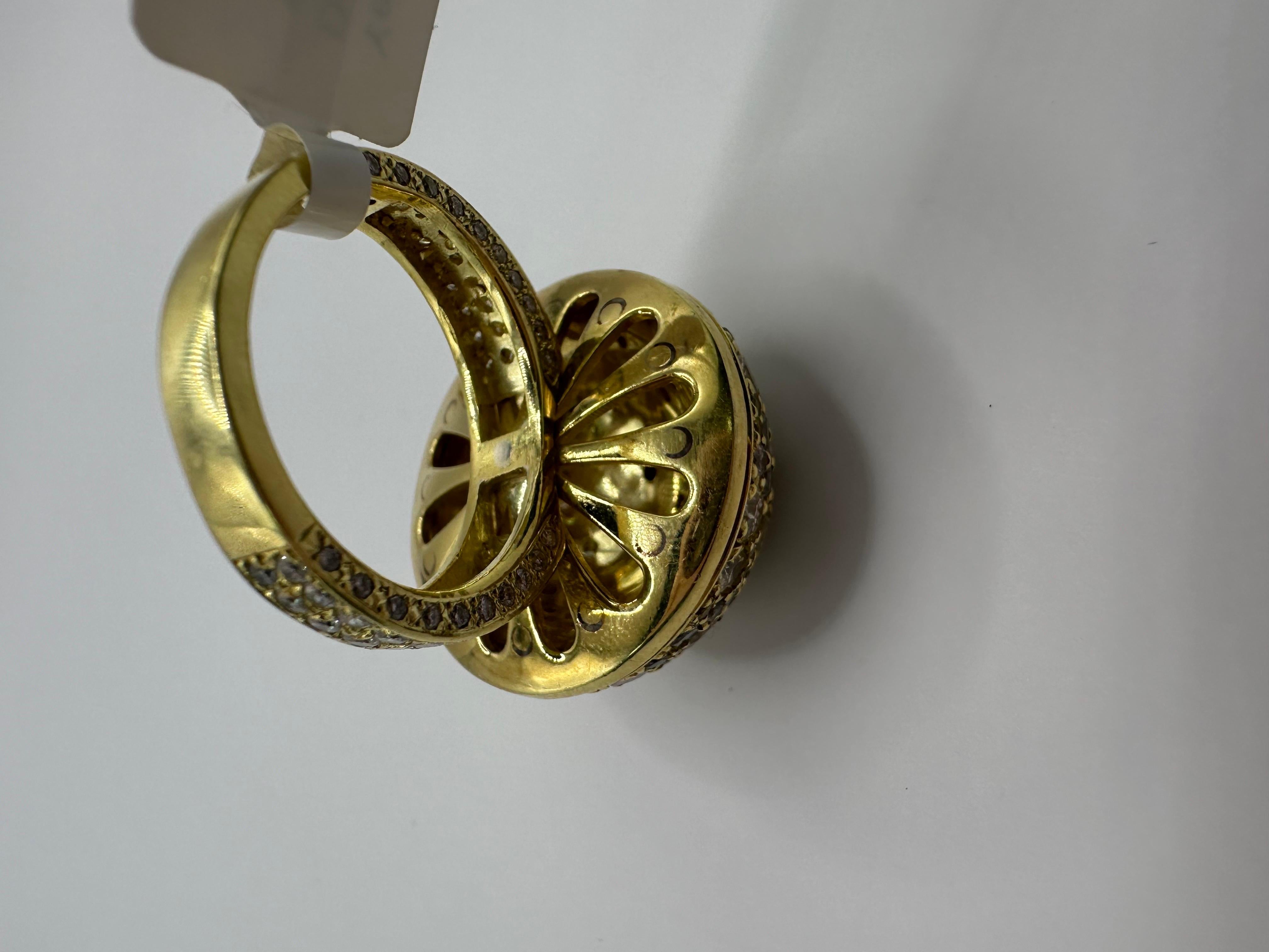 Fancy Diamond Ring Dome Ring Design 18KT Gelbgold 11,65ct  im Angebot 1