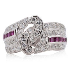 Ausgefallener Diamantring in Platin