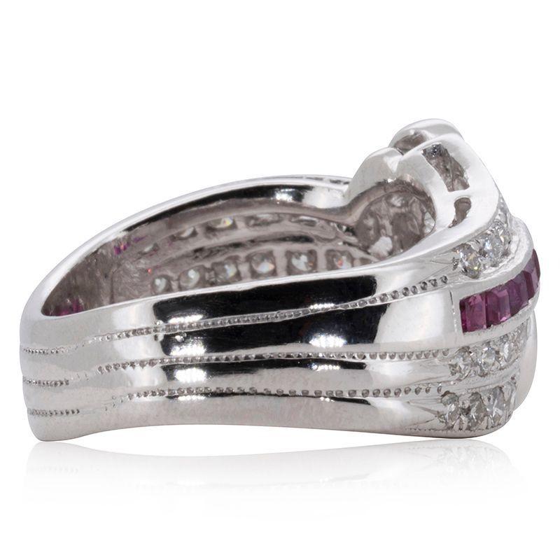 Women's Fancy Diamond Ring in Platinum For Sale