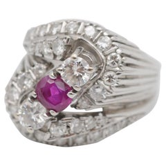 Bague en or blanc 14k avec diamant fantaisie taillé en Brilliante
