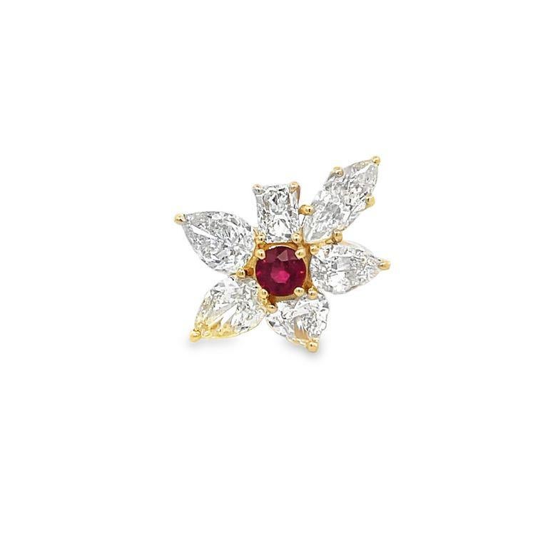 Introducing our extraordinary no-heat natural ruby, this ruby ring that is sure to capture your heart. The stunning gemstone exudes beautiful color with every movement, making it a true centerpiece. This magnificent ring boasts a remarkable
