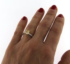 Fancy Diamond Solitaire Ring 18 Karat Gold