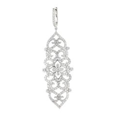 Boucles d'oreilles fantaisie : diamants 3,5 carats en or rose 18 carats