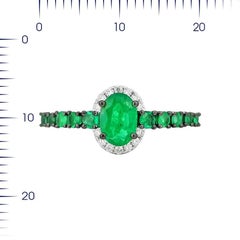 Fancy Emerald White Diamond White Gold Ring
