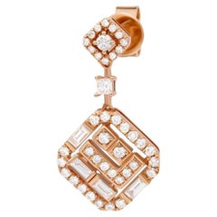 Für Sie: 18 Karat Roségold-Ohrhänger mit Diamanten für jeden Tag