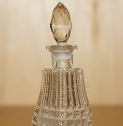 FANCY FINE ANTIQUE CUT GLASS CRYSTAL COLLECTABLE DRESSiNG TABLE PERFUME BOTTLE