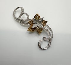 Fancy Floral Brooch 14KT gold year uknown