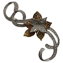Fancy Floral Brooch 14KT gold year uknown