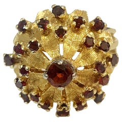 Fancy Garnet Ring in Yellow Gold