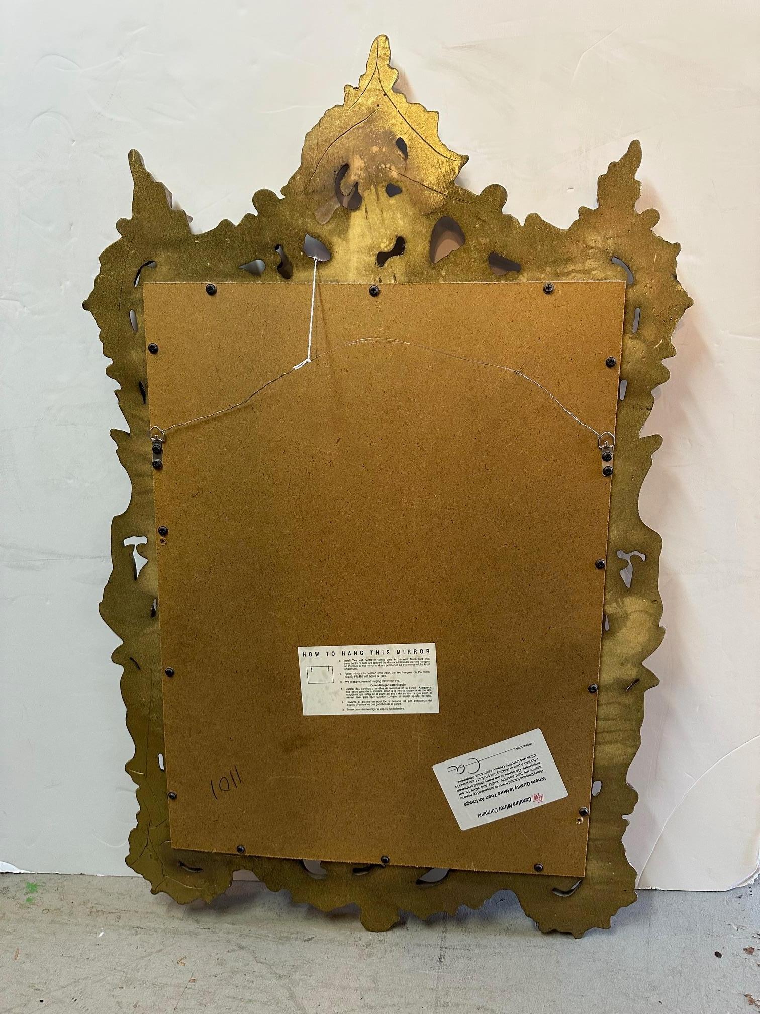 Mid-20th Century Fancy Gilded Composite French Style Wall Mirror For Sale
