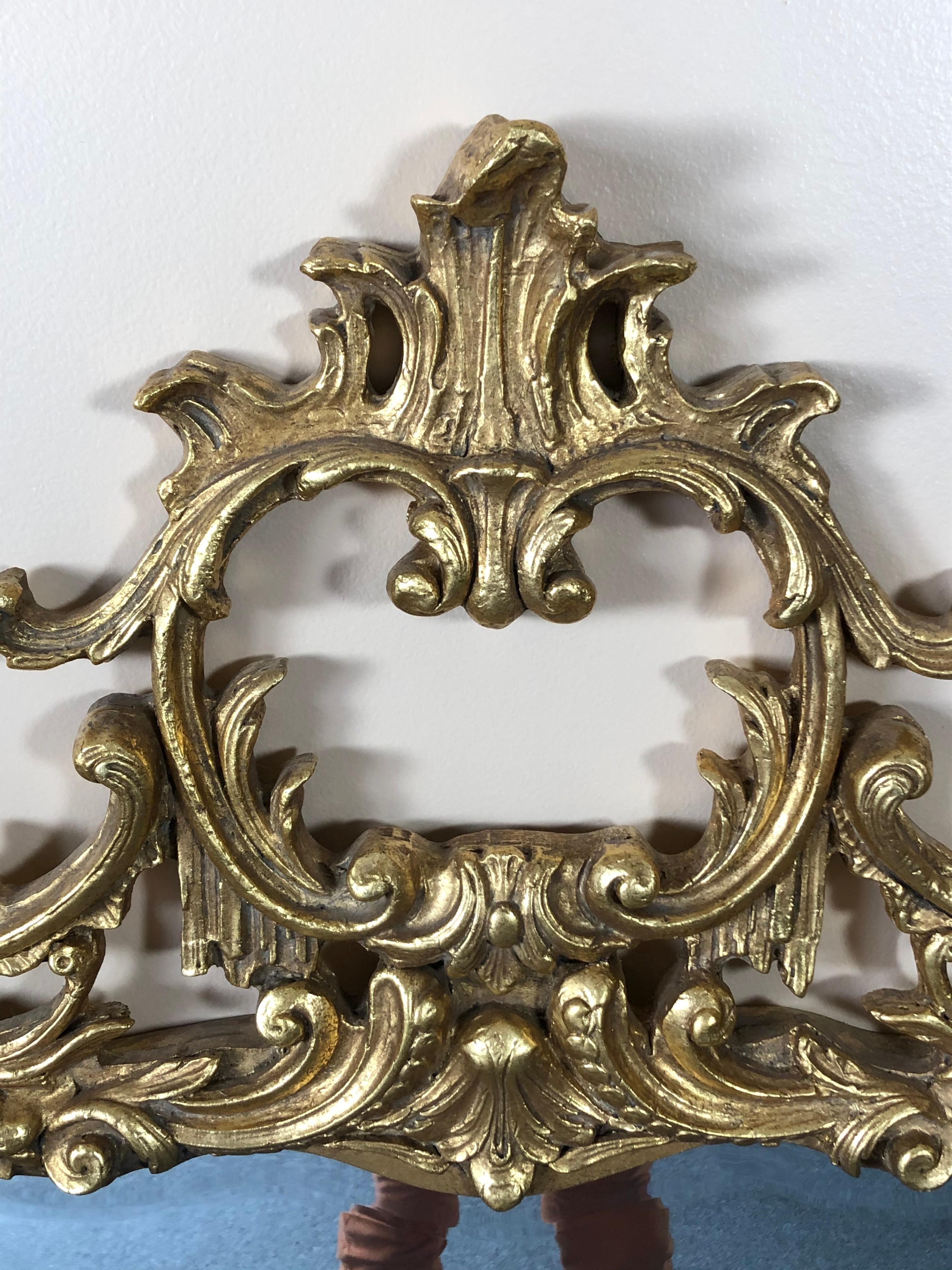 Fancy Giltwood & Gesso Rococo Mirror 1