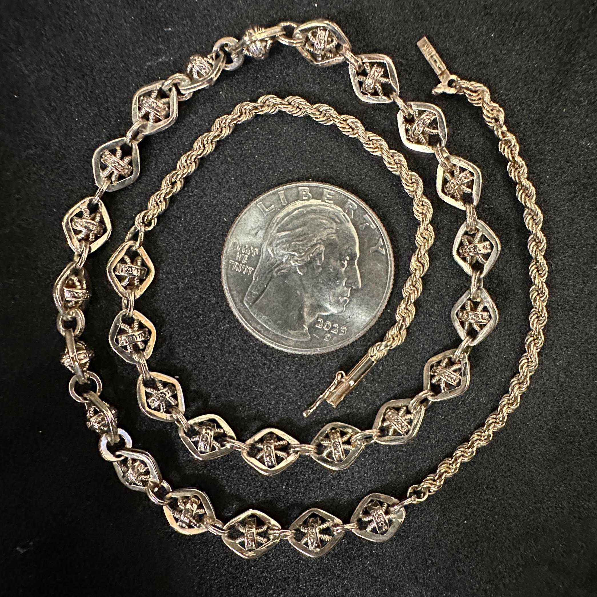Fancy Gold Link Chain Segment Converted to 16